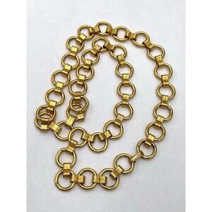 Vintage Necklace Chunky Links 25” No Clasp Half Link